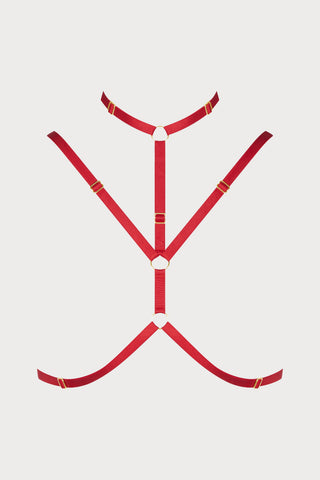 Scandale Parure Signature Choker Harness Red