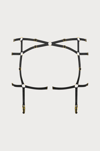 Scandale Parure Signature Open Suspender Shorty Black