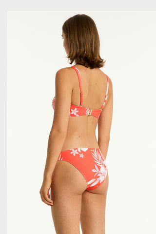 Aloha Cheeky Bikini Bottom in Flame