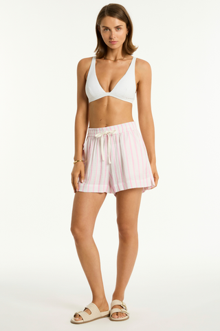 Sea Level Amalfi Pink Cotton Beach Shorts