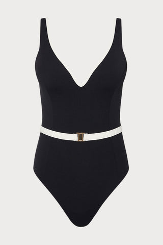 Babylon Black Plunge Swimsuit