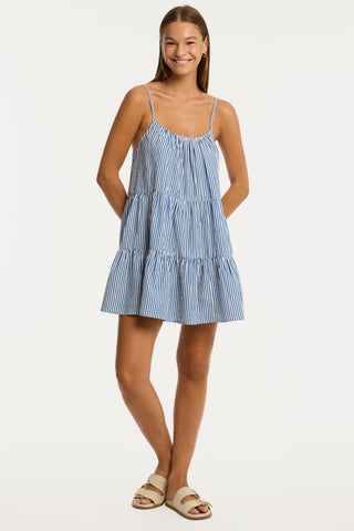 Boathouse Cotton Tie Back Short Sundress, Size M (UK 12)