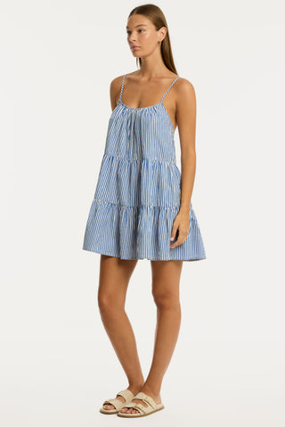 Boathouse Cotton Tie Back Short Sundress, Size M (UK 12)
