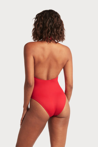 Eco Essentials Red Halterneck Swimsuit