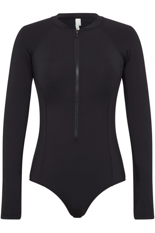 Sea Level Eco Essentials Long Sleeved Swimsuit Black