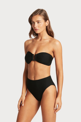 Honeycomb High Waist Bikini Bottom