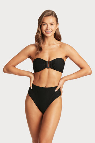 Honeycomb High Waist Bikini Bottom