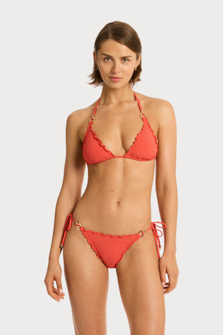 Messina Triangle Bikini Top in Flame