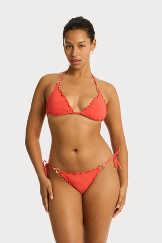 Messina Triangle Bikini Top in Flame