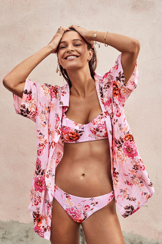 Rosewood Cheeky Bikini Bottom in Pink