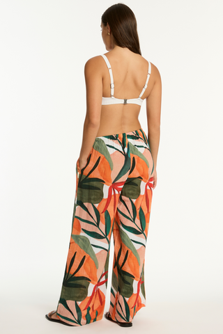 Sea Level Tropaluxe Cotton Beach Pants Khaki