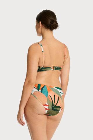 Tropaluxe Khaki Cross Front Bikini Top