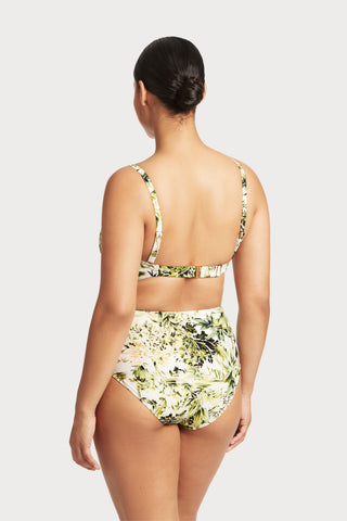 Tropica High Waist Gathered Side Bikini Bottom, Size M (UK 12)