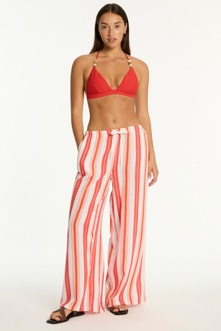 Sea Level West Coast Cotton Beach Pants Coral