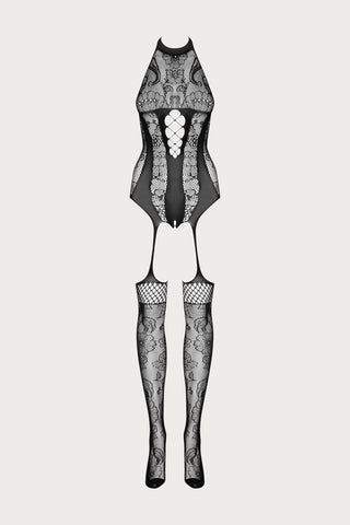 Obsessive F240 Black Crotchless Bodystocking