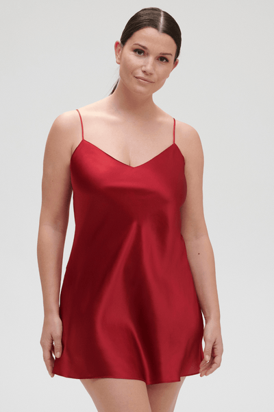 Silk 2025 red nightdress