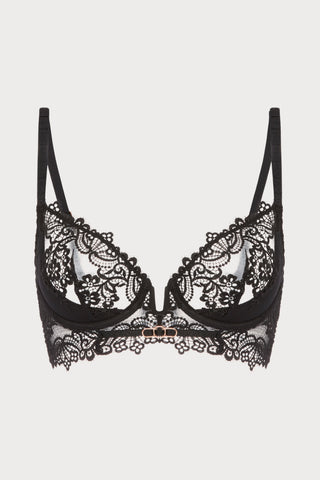 Idole Black Half Padded Plunge Bra