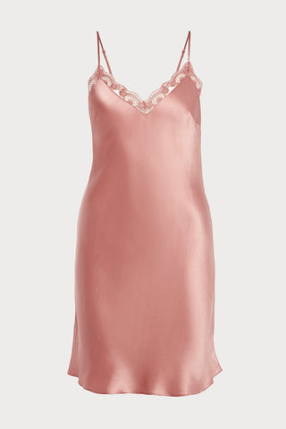 Love Me Pink Silk & Embroidery Nightie