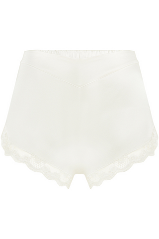 Simone Pérèle Natural Silk & Embrodiery Shorts - Silk Pyjama Bottoms