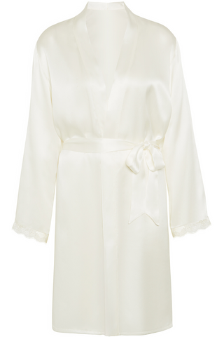 Simone Pérèle Love Me Natural Silk & Embroidery Kimono - French Nightwear