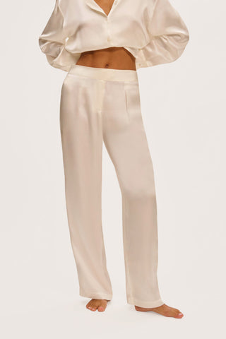 Simone Pérèle Love Me Natural Silk & Embroidery Trousers