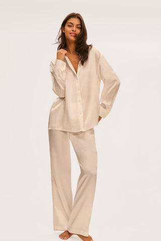 Simone Pérèle Love Me Natural Silk & Embroidery Trousers