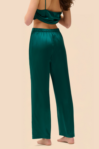 Simone Pérèle Love Me Emerald Silk Trousers - Silk Pyjama Bottoms