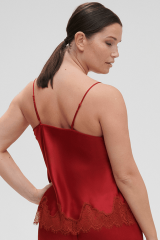 Simone Pérèle Nocturne Silk Camisole Tanga Red