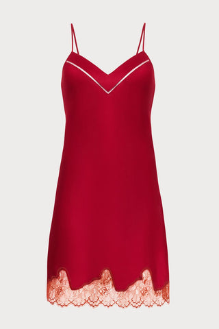 Nocturne Red Silk Nightie, Size 2 (UK 10-12)