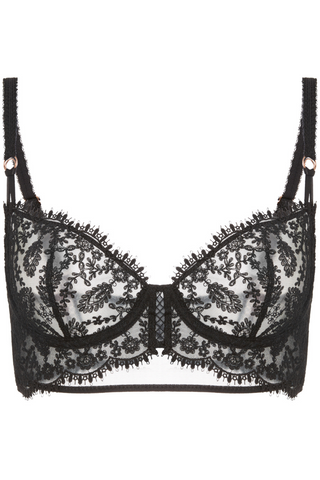 Simone Pérèle Précieuse Black Embroidery Half Cup Bra