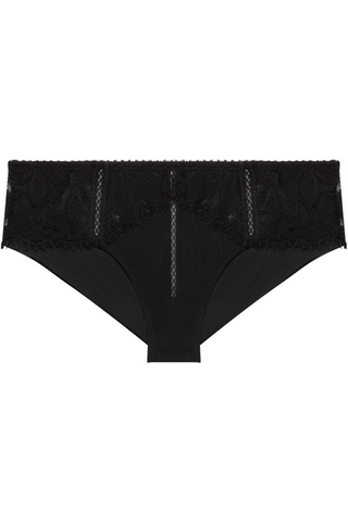 Simone Pérèle Précieuse Black Embroidery Shorty Brief - French Knickers