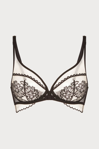 Romance Embroidery Triangle Plunge Bra