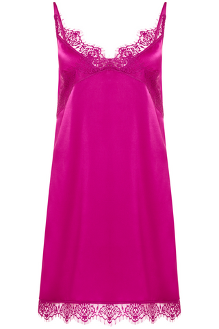 Simone Pérèle Satin Secrets Pink Short Nightie - French Nightwear