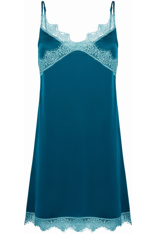 Simone Pérèle Satin Secrets Nightdress Cyan Blue