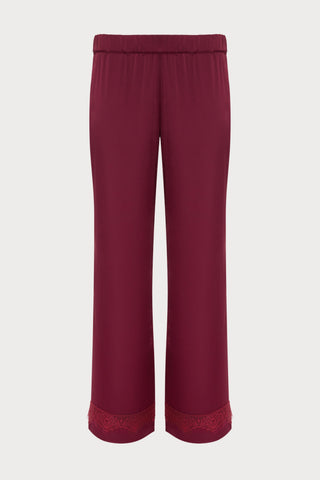 Satin Secrets Spinel Red Pants