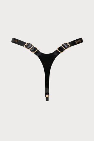 Fabulous Glossy Black Leatherette Harness