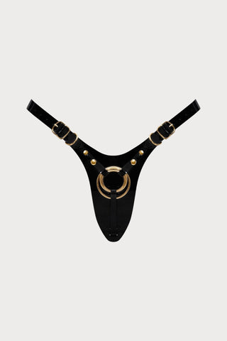 Fabulous Glossy Black Leatherette Harness