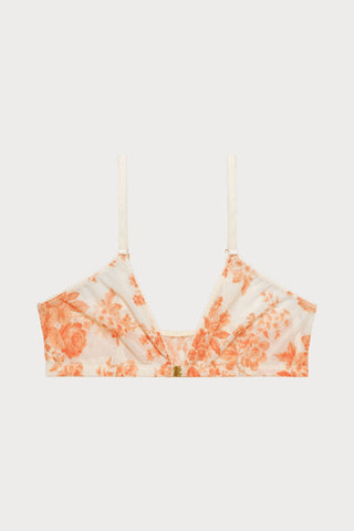 Rania Orange Triangle Bra, Size L (UK 36-38 D-DD)