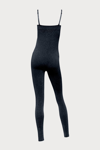 Wolford The W Shiny Jumpsuit Black/Pewter