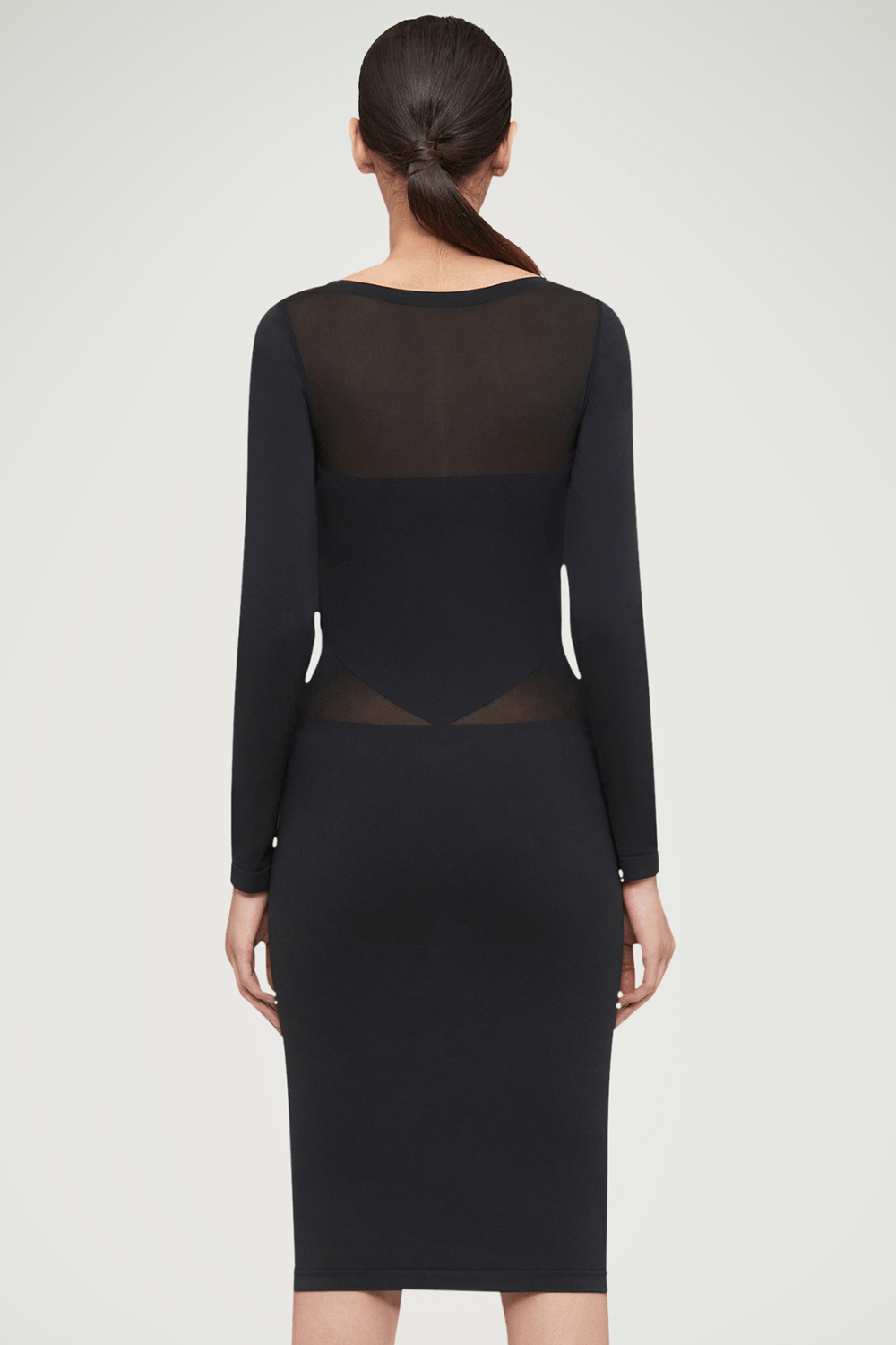 Wolford Venus Long Sleeve Midi Dress Black Naughty Knickers