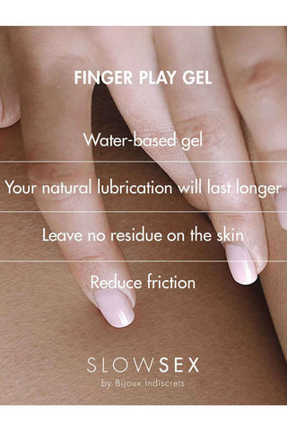 Bijoux Indiscrets Slow Sex Kissable Finger Play Gel, '0323Bijoux Indiscrets Slow Sex Kissable Finger Play Gel, '0323