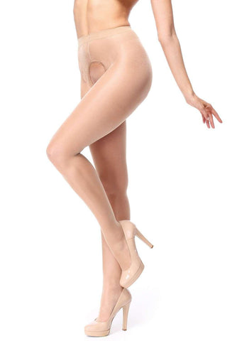 missO Open Crotch Back Seamed Tights 20 Denier, (NR)-P211-L/XL, (NR)-P211-S/M, (NR)-P211-XXL