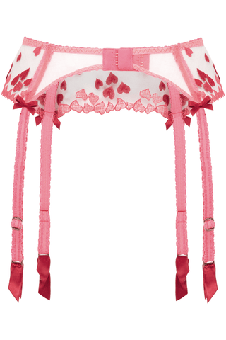 Agent Provocateur Cupid Suspender Belt Pink/Red