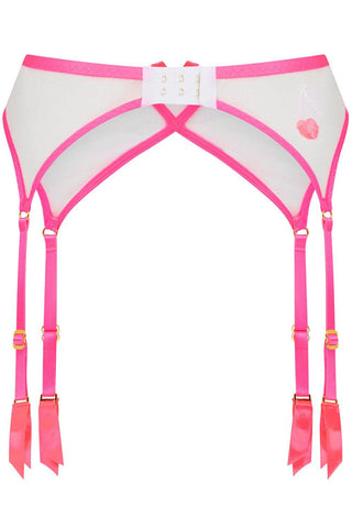 Agent Provocateur Donnie Suspender Belt Pink/White