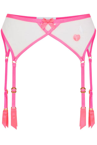 Agent Provocateur Donnie Suspender Belt Pink/White