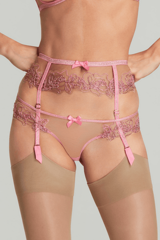 Agent Provocateur Lindie Suspender Belt Dusky Pink