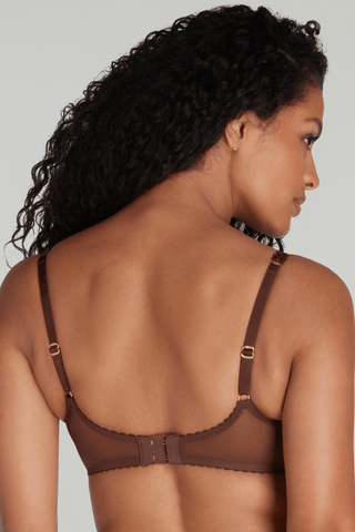 Agent Provocateur Lorna Plunge Underwired Bra Chestnut