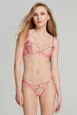 Agent Provocateur Lorna Baby Pink Plunge Underwired Bra