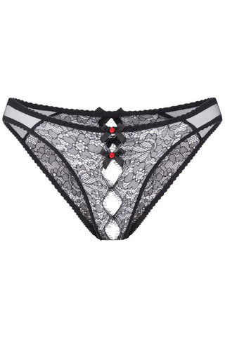 Agent Provocateur Lorna Lace Ouvert Brief Black