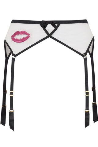 Agent Provocateur Lotie Suspender Black/Pink/Sand